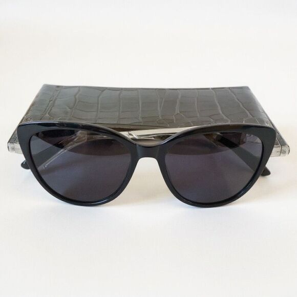 Rachel Zoe Nina Cat Eye Sunglasses Oversized Black Womens New main image 5